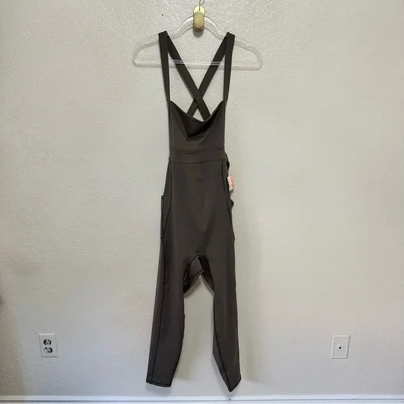 NEW free people movement My High Onesie brown jumpsuit size L - Picture 3 of 14